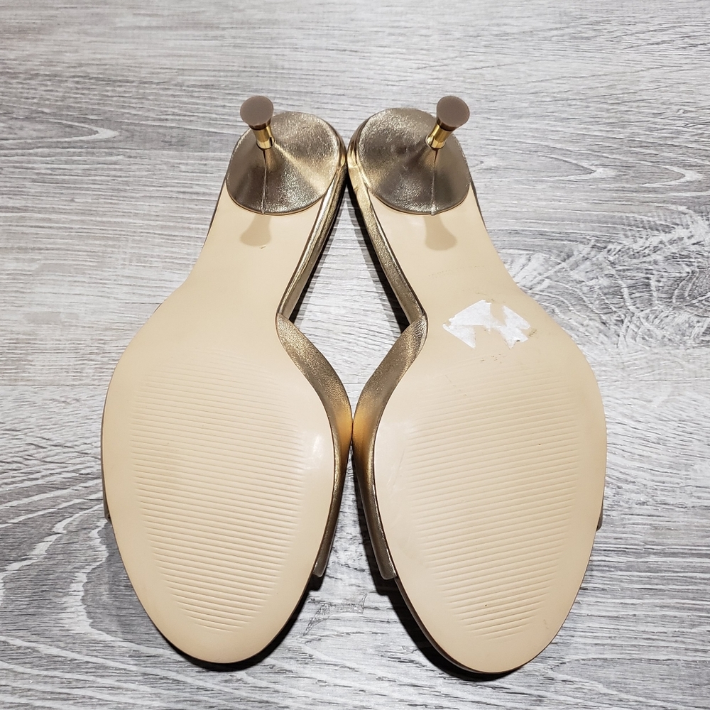 Lilly Pulitzer Kimi Mules Gold Metallic Slides - Picture 2 of 5